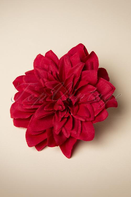 ZaZoo - Flower Hair Clip & Brooch in Red
