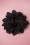 Broche y pinza para el pelo con flores de los años 50 en negro