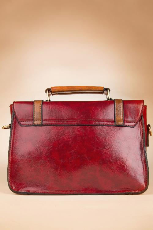 Banned Retro - Vintage Bow Messenger Bag in rood 6
