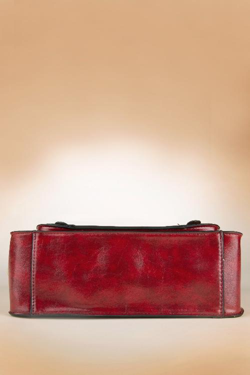 Banned Retro - Vintage Bow Messenger Bag Années 1950 en Rouge 7
