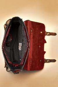 Banned Retro - Vintage Bow Messenger Bag Années 1950 en Rouge 5