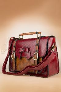 Banned Retro - 50s Vintage Bow Messenger Bag in Red 3