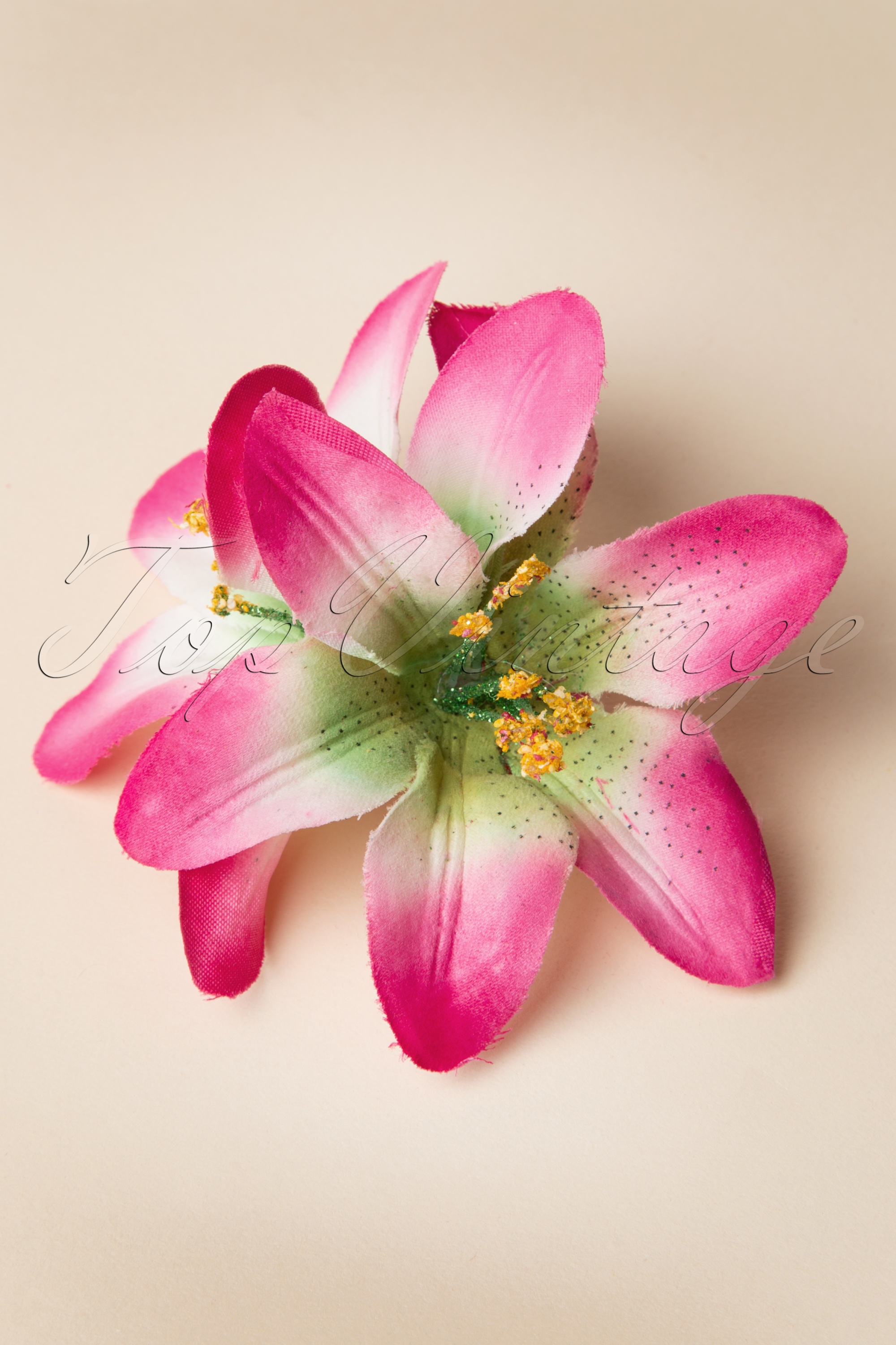 ZaZoo - Roze lelie bloem haarclip
