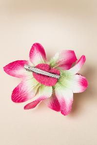 ZaZoo - Pink Lily Flower Hair Clip 4