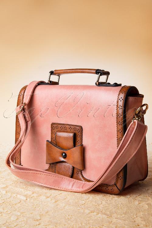 Banned Retro - Antique Handbag Années 50 en Rose 3