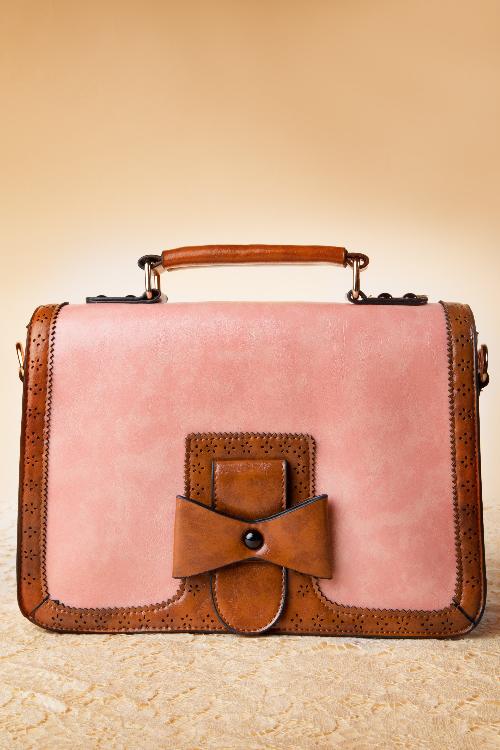 Banned Retro - Antique Handbag Années 50 en Rose 4