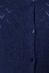 King Louie - 40s Heart Ajour Cardigan in Navy 4