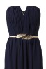 20s Never Leaf Me Maxi Dress in Navy