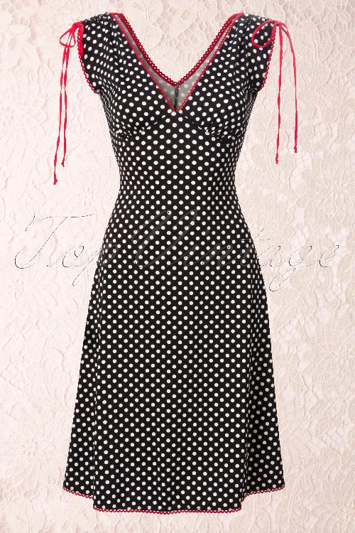 Pinup Couture - Anna Dots Black dress  2