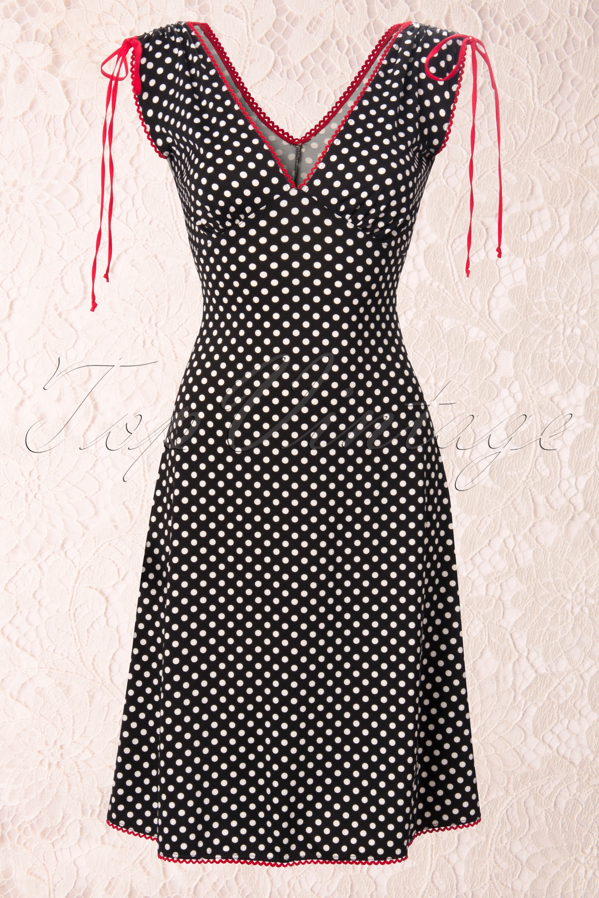 Pinup Couture - Anna Polka Dots zwart 2