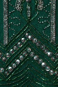 Frock and Frill - 20s Ziegfeld Flapper Dress in Emerald Green 9