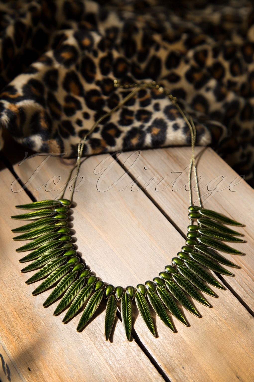 Golden Jungle Leaf Necklace