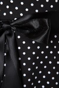 Hearts & Roses - 50s Sofie Polkadot Swing Dress in Black And White 6