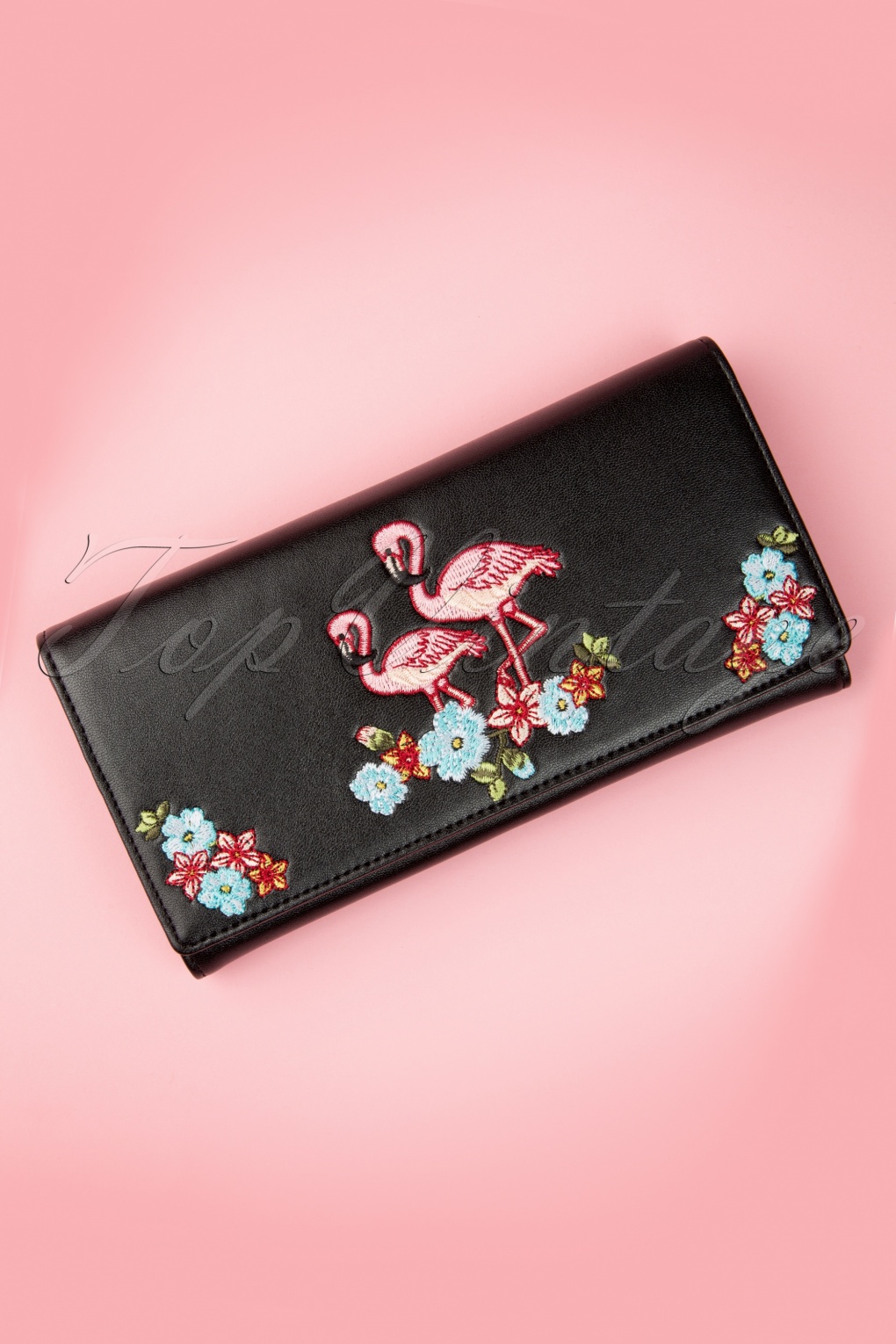 50s Flamingo Purse in Black