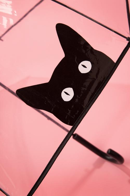 So Rainy - It's Raining Cats Transparent Dome Umbrella Années 50 2