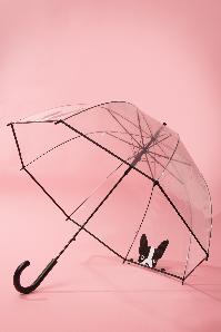 So Rainy - 50s It's Raining Dogs Transparent Dome Umbrella 3