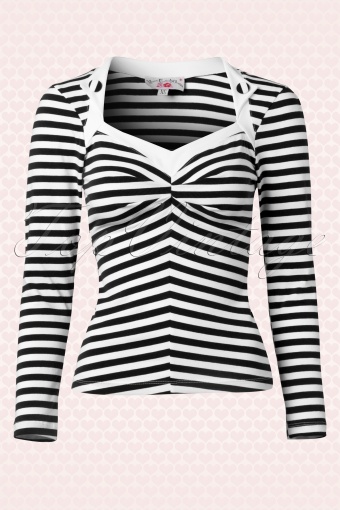 Miss Candyfloss Elysia Lee Striped Sailor Top 111 27 13592 20140913 0007W
