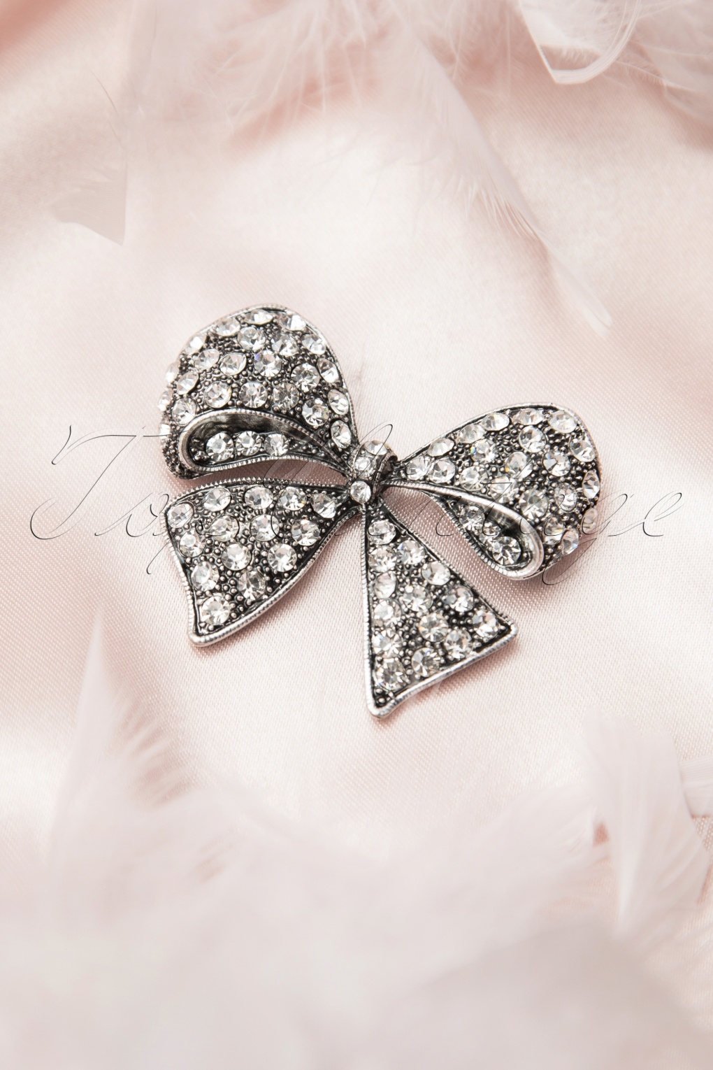 20s Antique Silver Bow Brooch