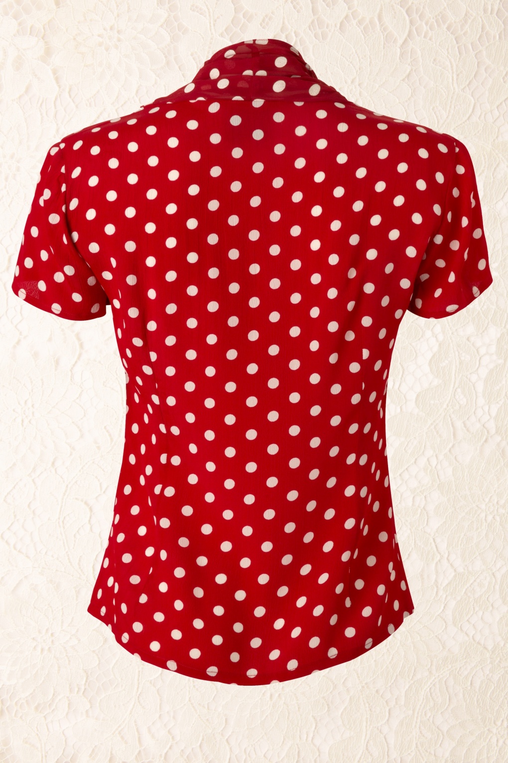 red polka dot blouse uk