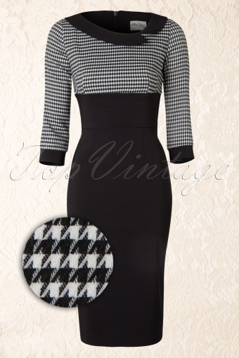 The Pretty Dress Company Houndstooth Pencil Dress 100 14 13706 20140825 0005WAV