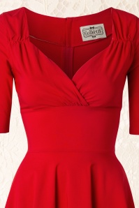 Collectif Clothing - Trixie Doll swing jurk in rood 5