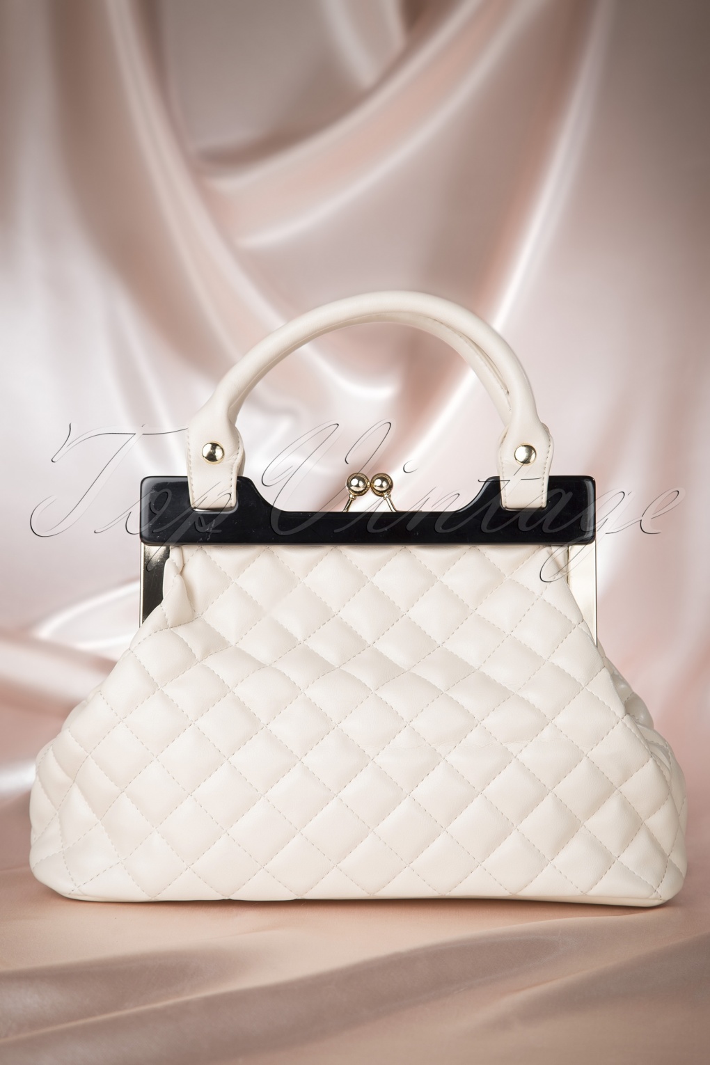 cream quilted shoulder bag