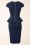 Vintage Chic for Topvintage - 50s Carese Peplum Dress in Navy and Black 5
