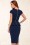 Vintage Chic for Topvintage - 50s Carese Peplum Dress in Navy and Black 2