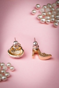From Paris with Love! - 60s If The Shoe Fits I'll Take The Bag Too Earrings in White 3