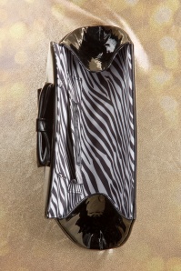 Topvintage Boutique Collection - Stella Lacquer Bow Bag Années 50 en Noir 5