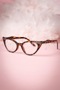 So Retro - Geek Chique Fenelle Cat Eye Glasses Années 1950 en Écailles de tortue 3