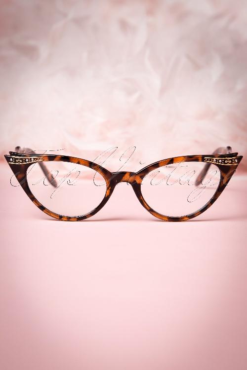 So Retro - Geek Chique Fenelle Cat Eye Glasses Années 1950 en Écailles de tortue 2