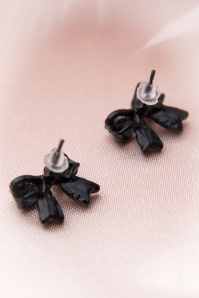 From Paris with Love! - Go with the bow! Earstuds Black Bow 4