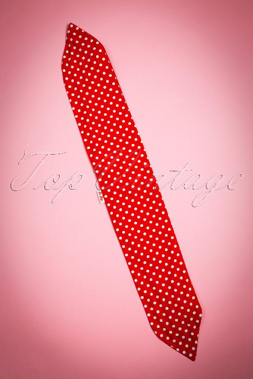 Be Bop a Hairbands - 50s I Want Polkadots In My Hair Scarf in Red 3