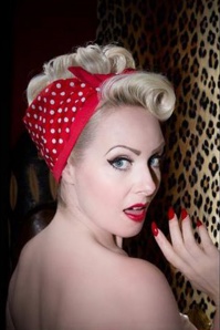 Be Bop a Hairbands - I Want Polkadots In My Hair Scarf Années 50 en Rouge 2