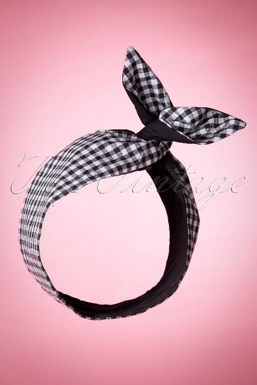 Be Bop a Hairbands - 50s I Want Polkadots In My Hair Scarf in Black