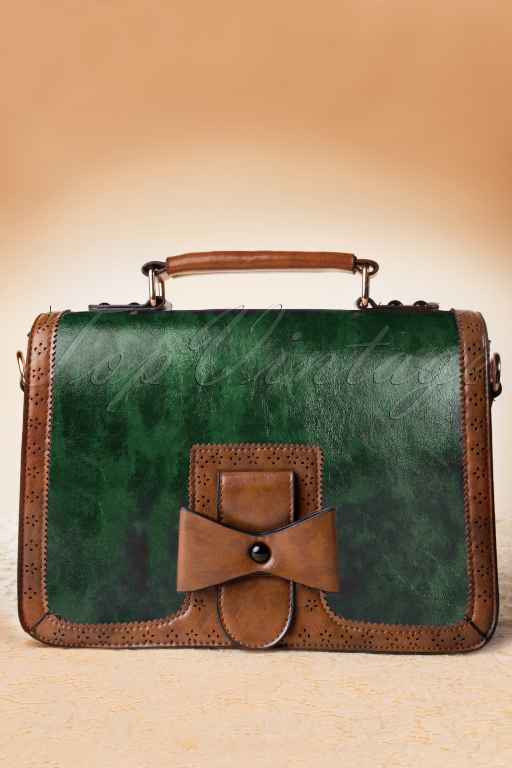 50s Antique Handbag in Green