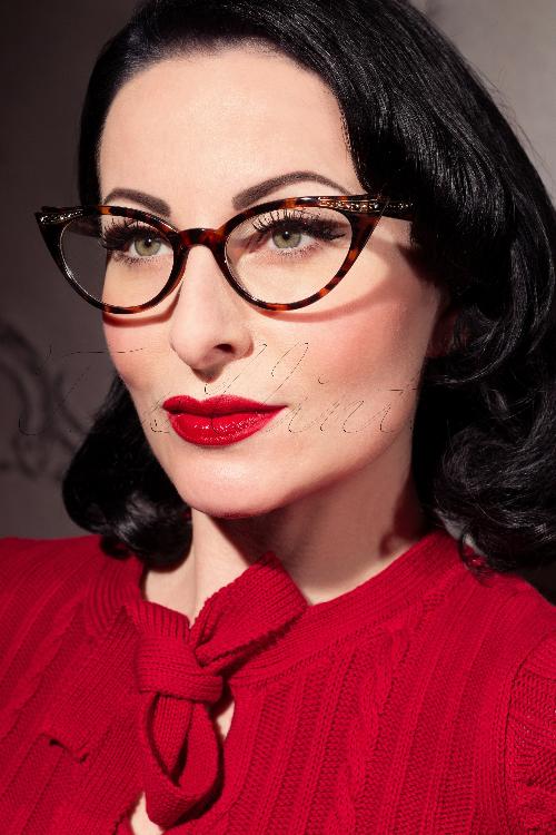 So Retro - Vintage Cat Eye Diamond Sonnenbrille in Schildpatt