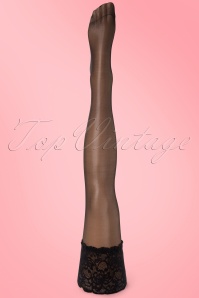 Cette - 40s Salzburg seamed Black lace hold up stockings 4