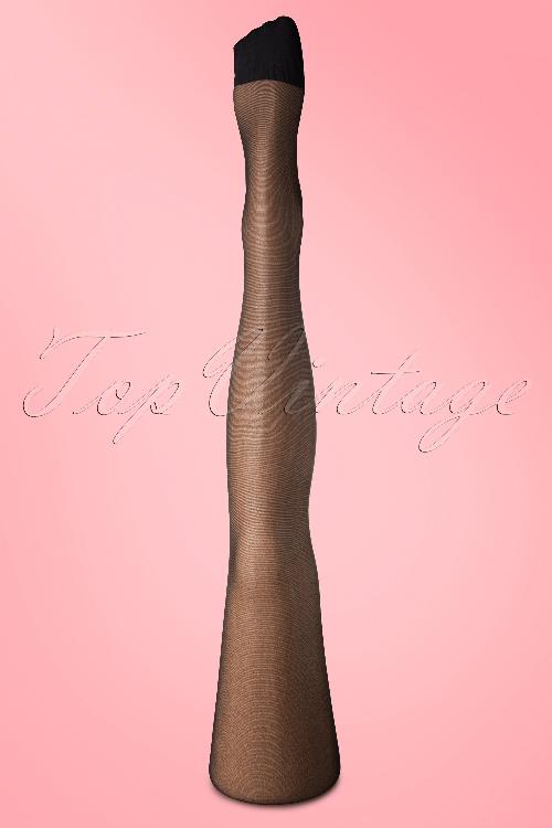 Lovely Legs - Klassische schwarze Nahtstrumpfhose mit schwarzer Naht 3