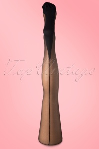 Lovely Legs - Klassische schwarze Nahtstrumpfhose mit schwarzer Naht