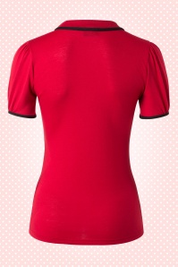 Steady Clothing - Keyhole to my Heart Top années 50 en Rouge 3