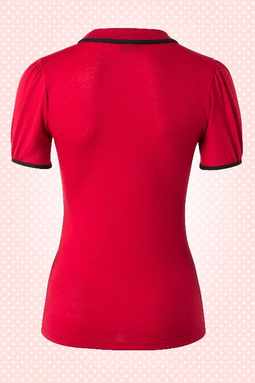 Steady Clothing - 50s Keyhole to my Heart Top Red 3