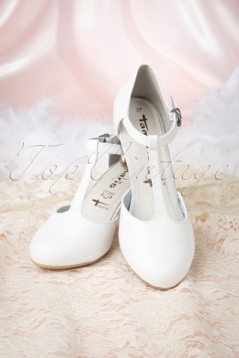 white t strap pumps