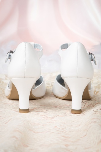 white t strap pumps