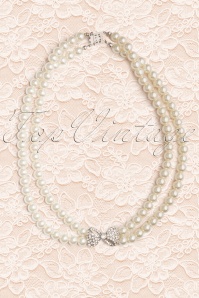 Collectif Clothing - Süße Schleife Doppelte Perlenkette 2