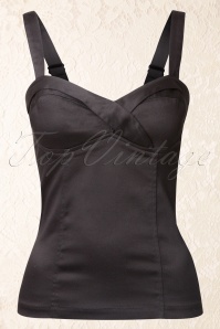 Pinup Couture - Deadly Dames Vamp Top in Schwarz 2