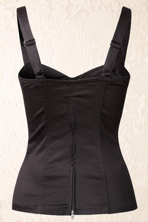 Pinup Couture - Deadly Dames Vamp Top in Schwarz 5