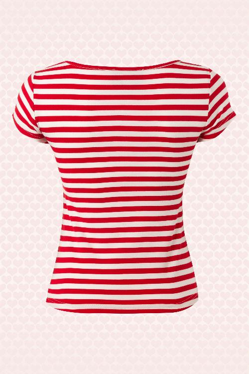 Collectif Clothing - Alice T-Shirt en Rouge 5
