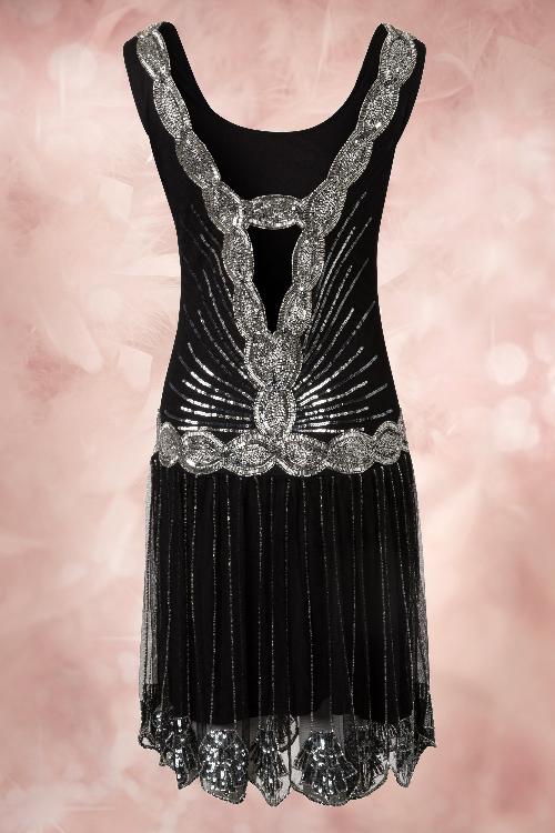 Frock and Frill - Zelda Flapper Dress Années 1920 en Noir 8